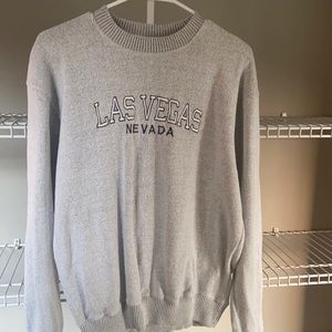 Las Vegas Grey Crewneck Sweater Shirt
